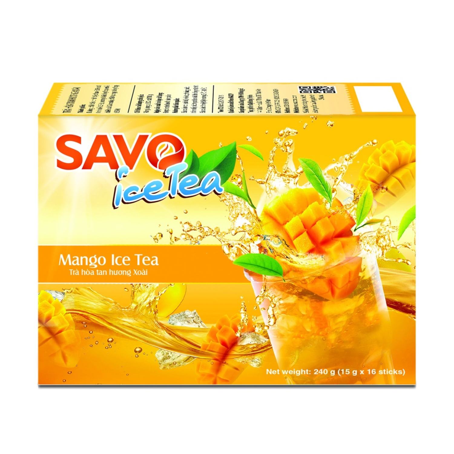 Trà xoài hòa tan SAVO (16 gói x 15g)