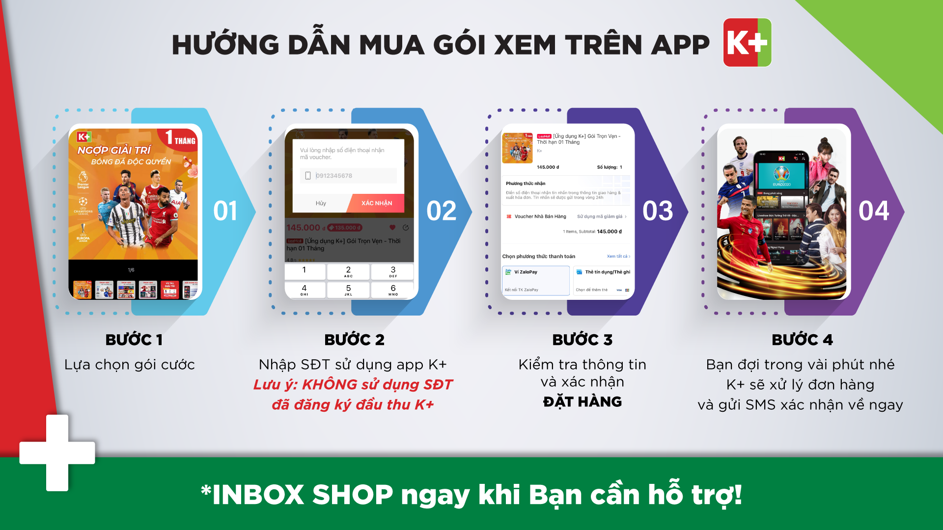 APP K+ Gói Trọn Vẹn 03 tháng - Xem Ngoại hạng Anh, Tennis, UFC, F1 và giải trí đỉnh cao