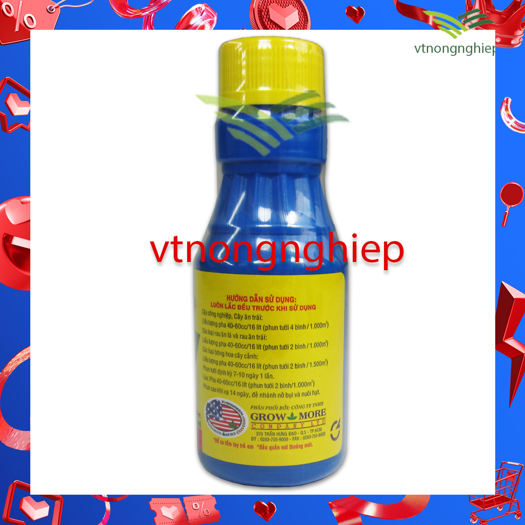 Phân bón lá Growmore Vitamin B1 ( Grow More 100ml ), kích rễ, điều hòa sinh trưởng