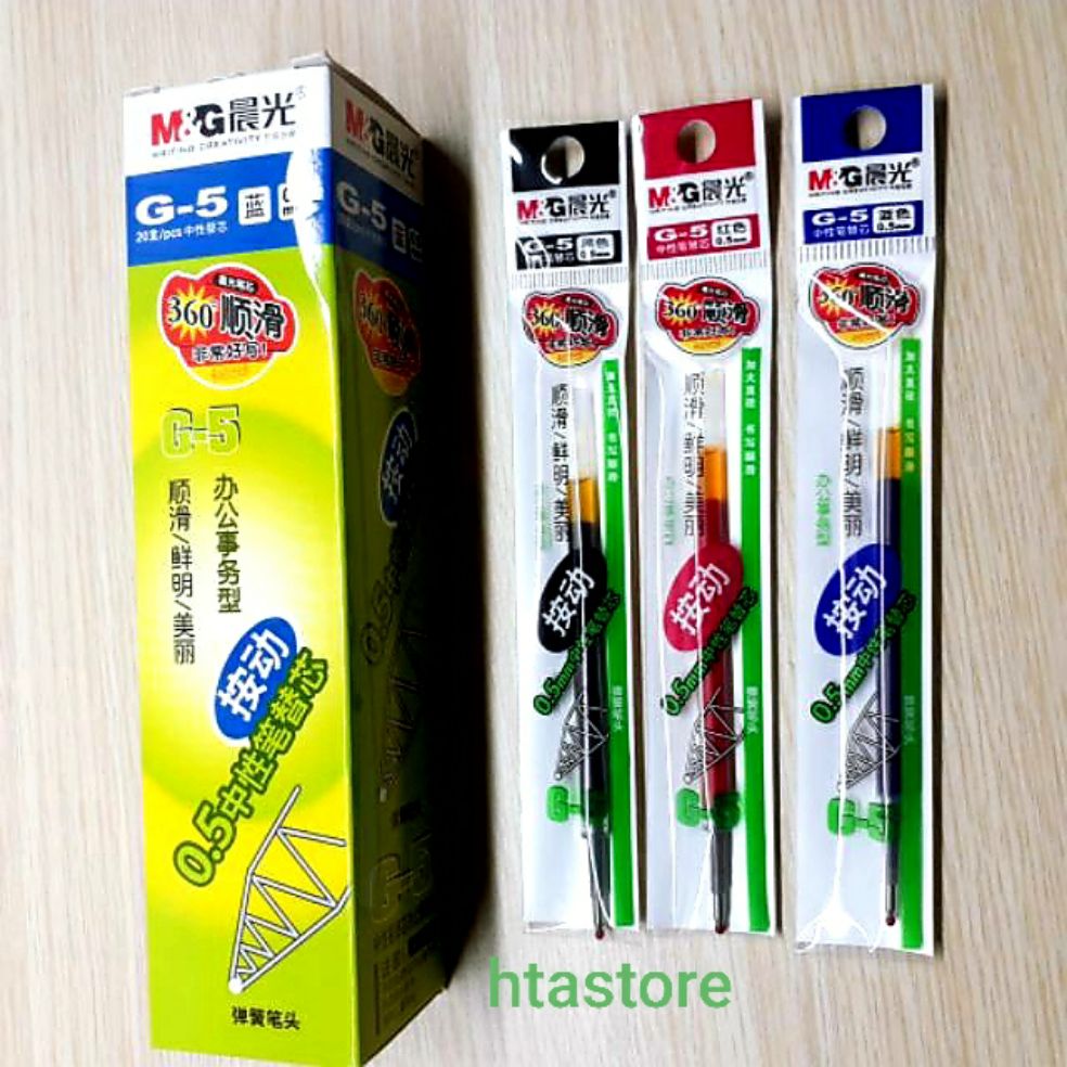 Hộp 20 ruột (ngòi) bút gel MG G5 viết rất êm, mực ra đều