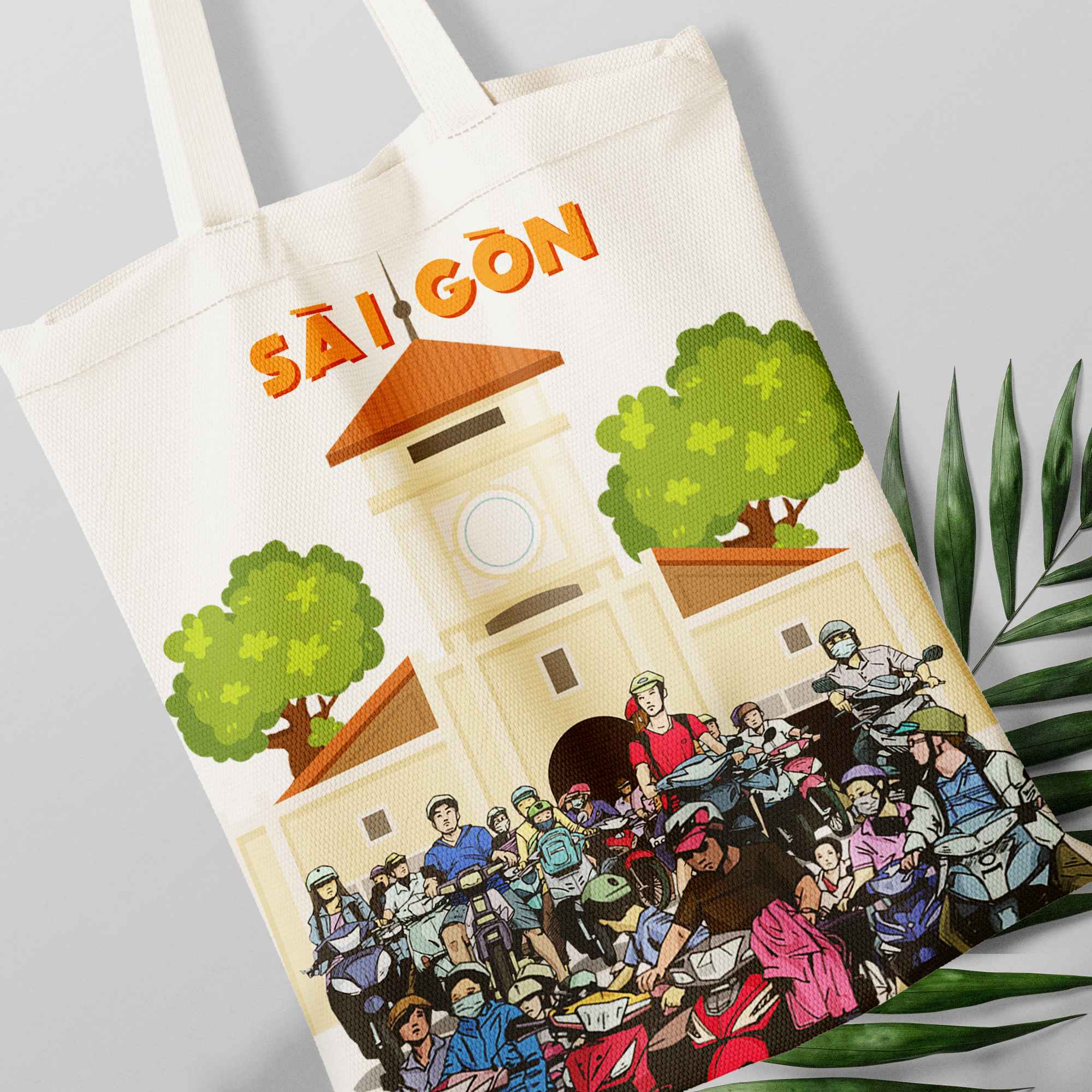 Ben Thanh market canvas bag tote bag