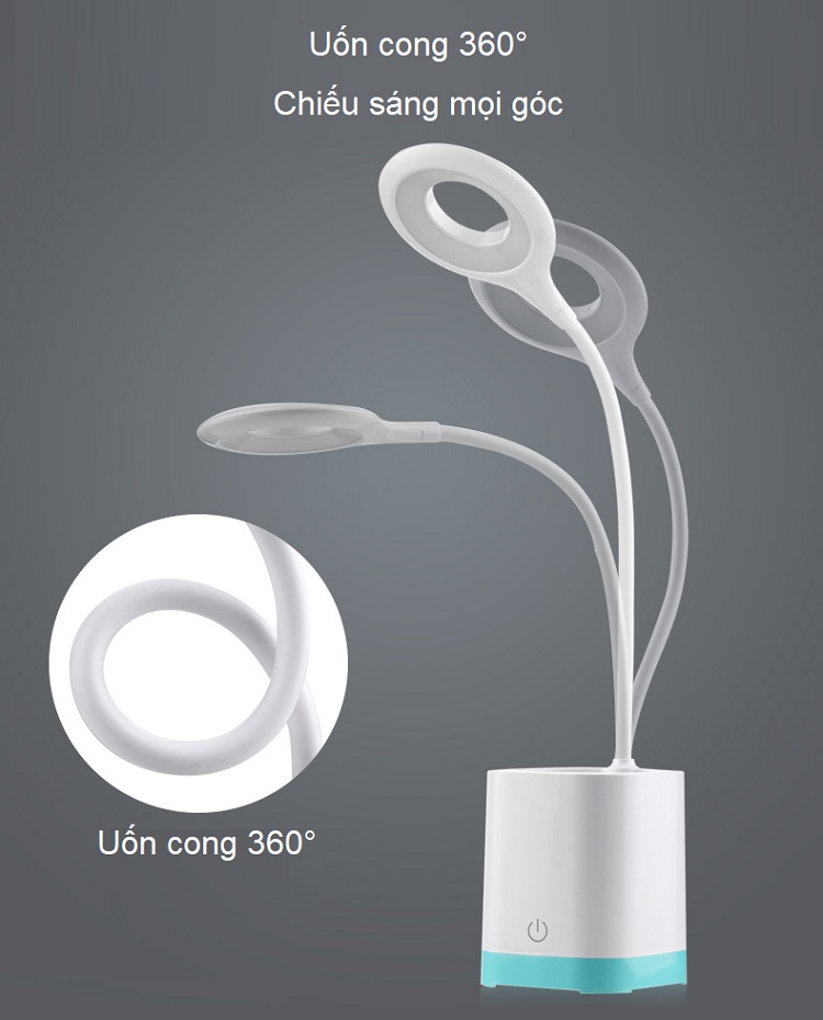 Đèn Led Bể Bàn Cắm USB WS-8002 ( ĐÈN BÀN HỌC, ĐỌC SÁCH, DÙNG MÁY TÍNH ĐÊM )