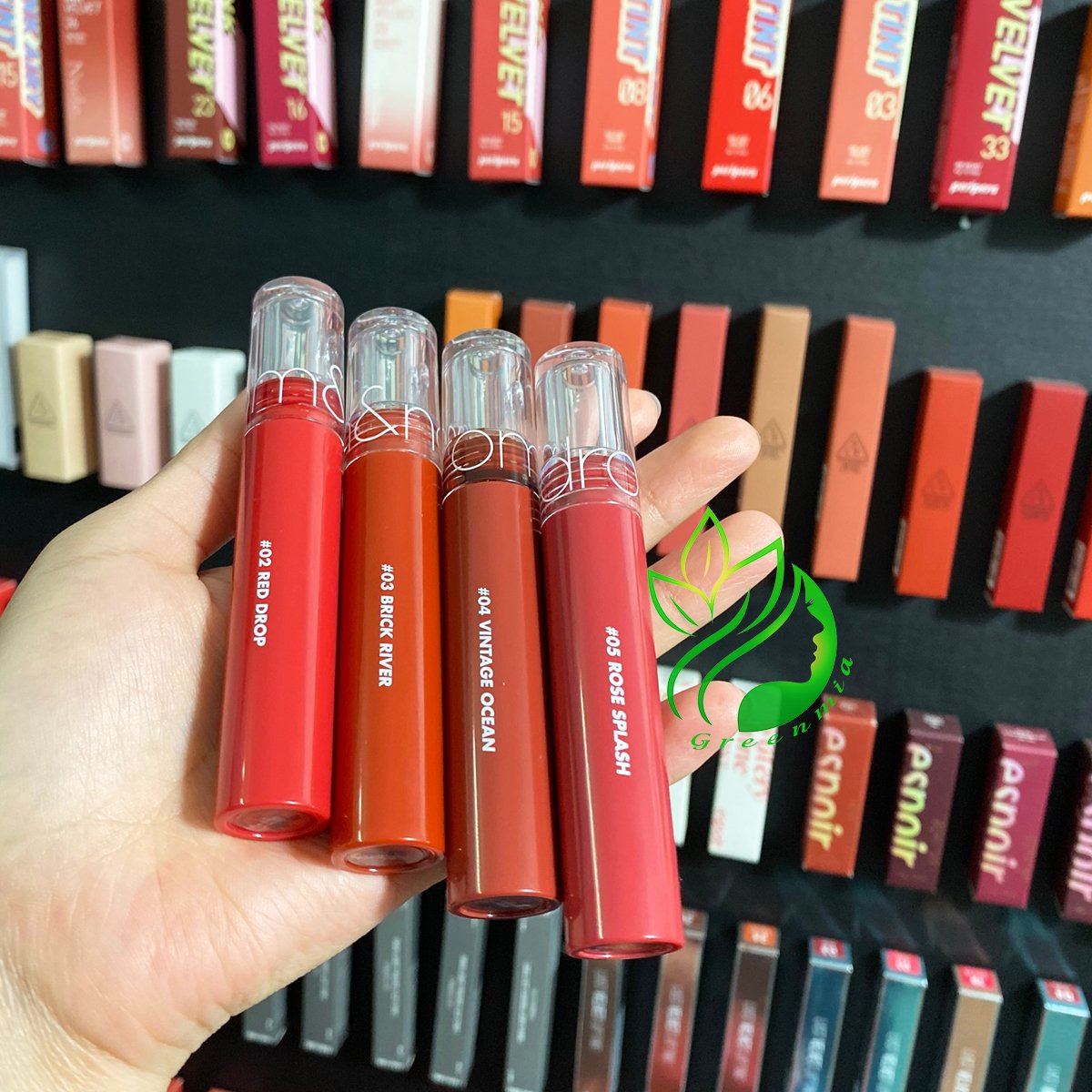 Son Romand Bóng Glasting Water Tint Màu 02 Red Drop Đỏ thẫm 5ML [CHÍNH HÃNG CHECK HIDDEN TAG] ️