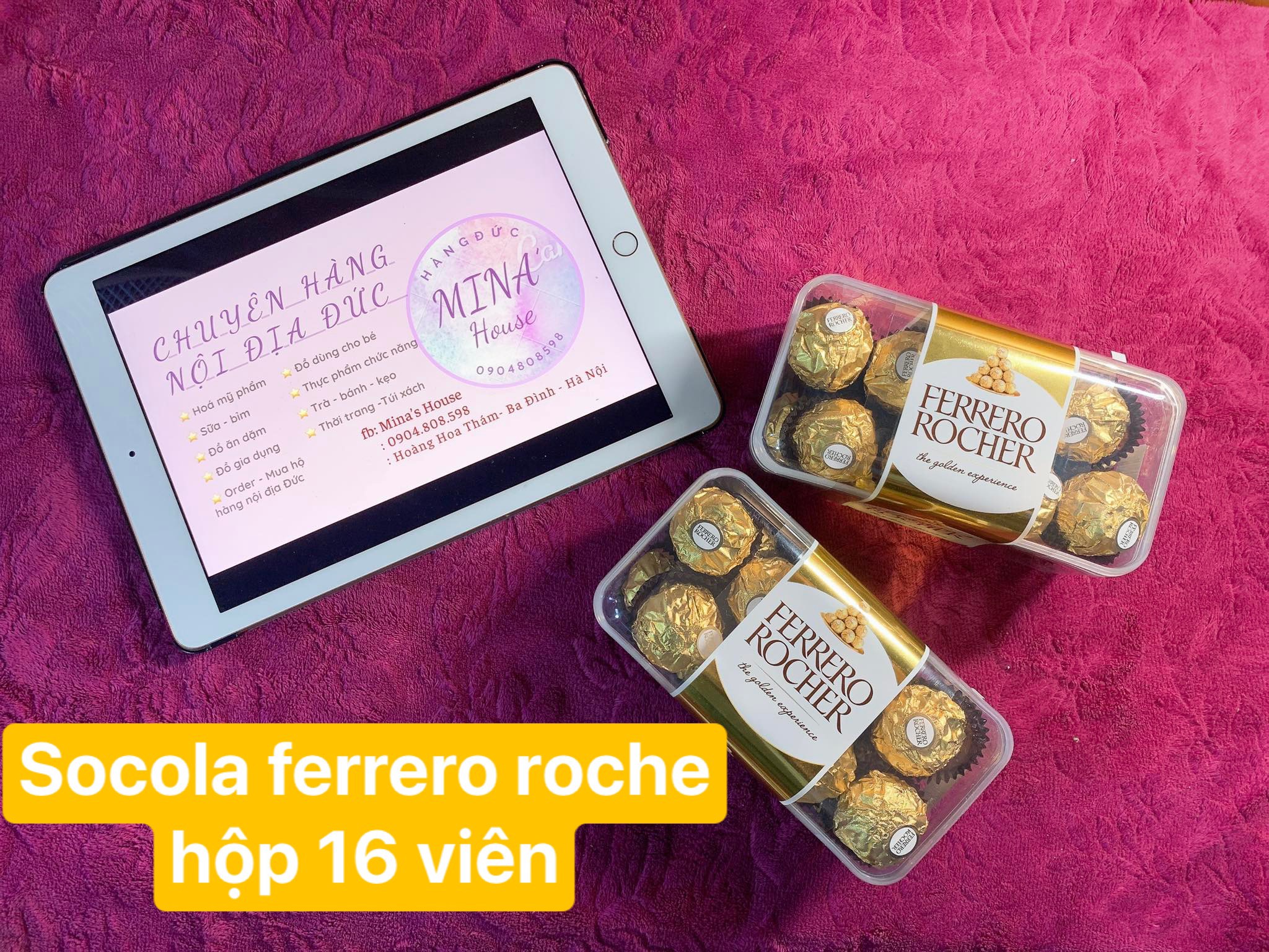 (BILL ĐỨC) Kẹo socola Ferrero Rocher  hộp 16 viên