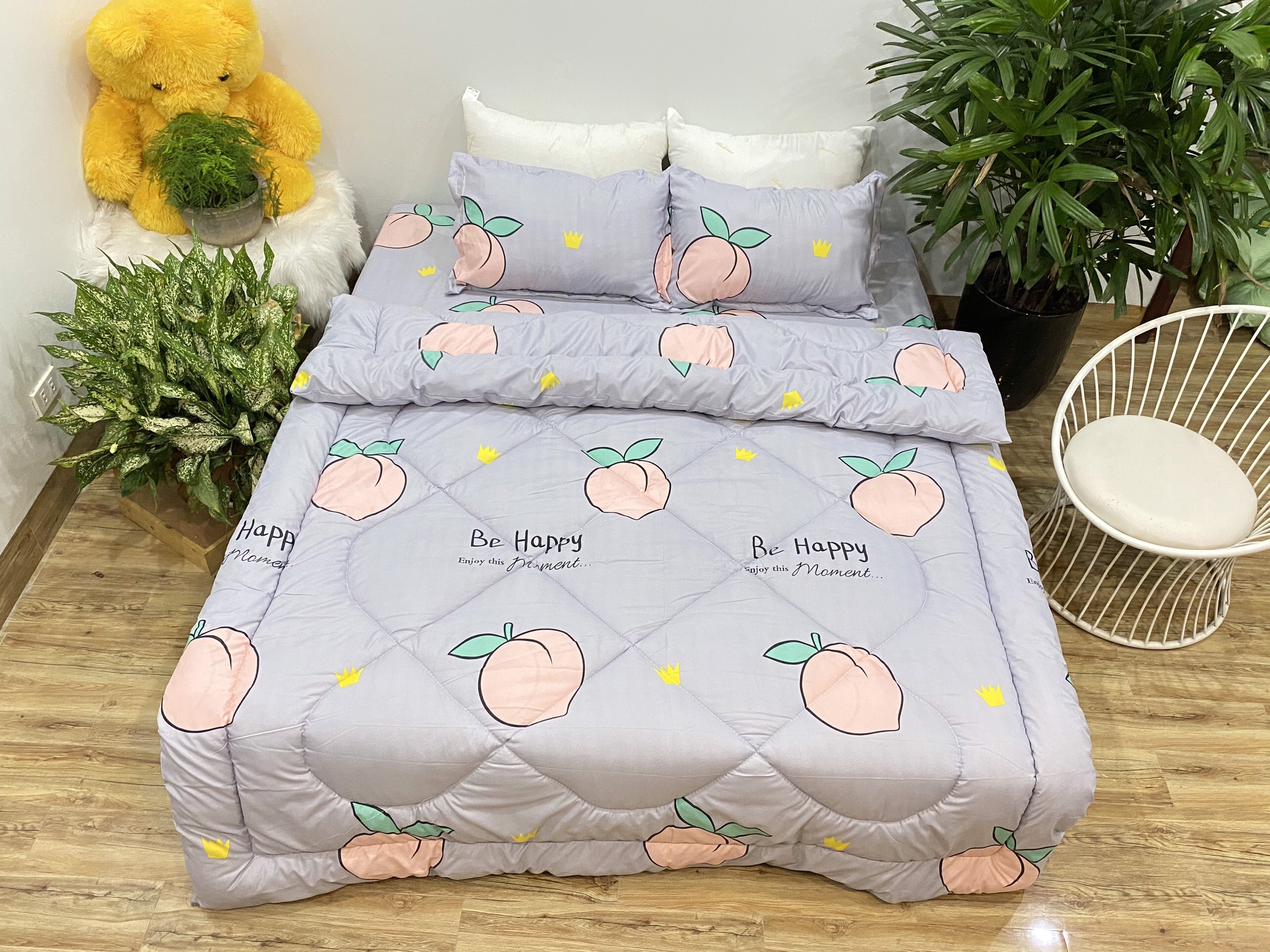 Bộ chăn phao 5 món mẫu phao 38