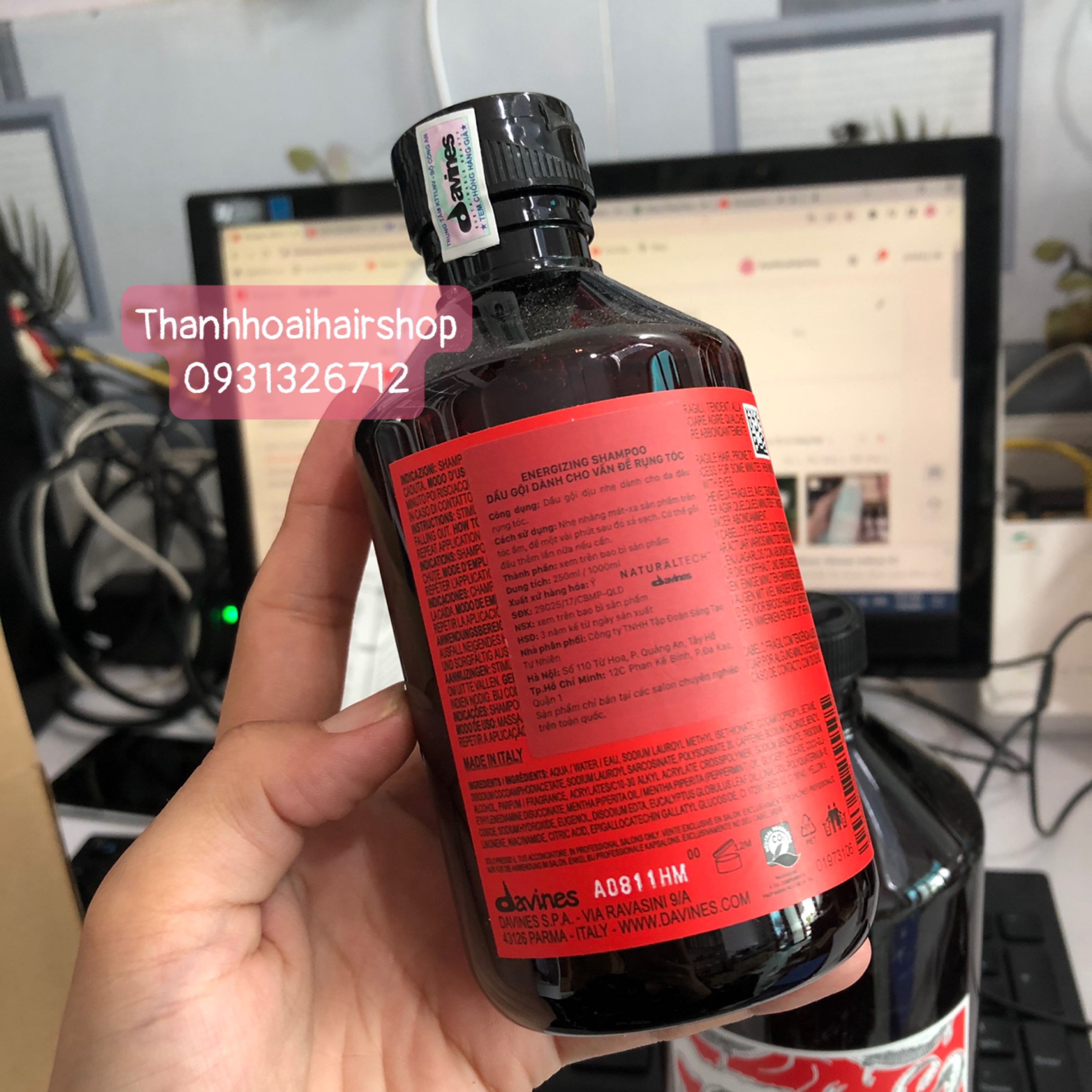 [Davines] Dầu gội chống rụng tóc Davines Energizing Shampoo 250ml