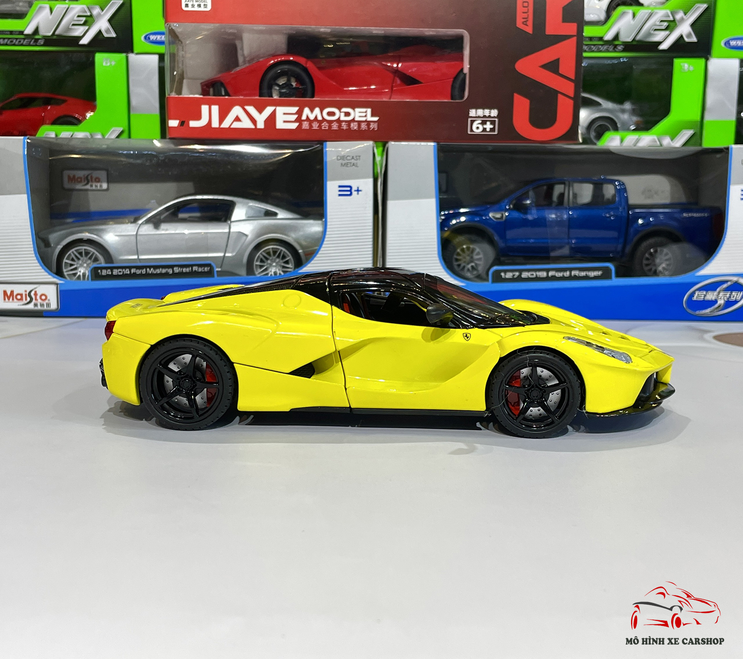 Xe mô hình sắt siêu xe Ferrari LaFerrari tỉ lệ 1:22 hãng Jiaye Carshop