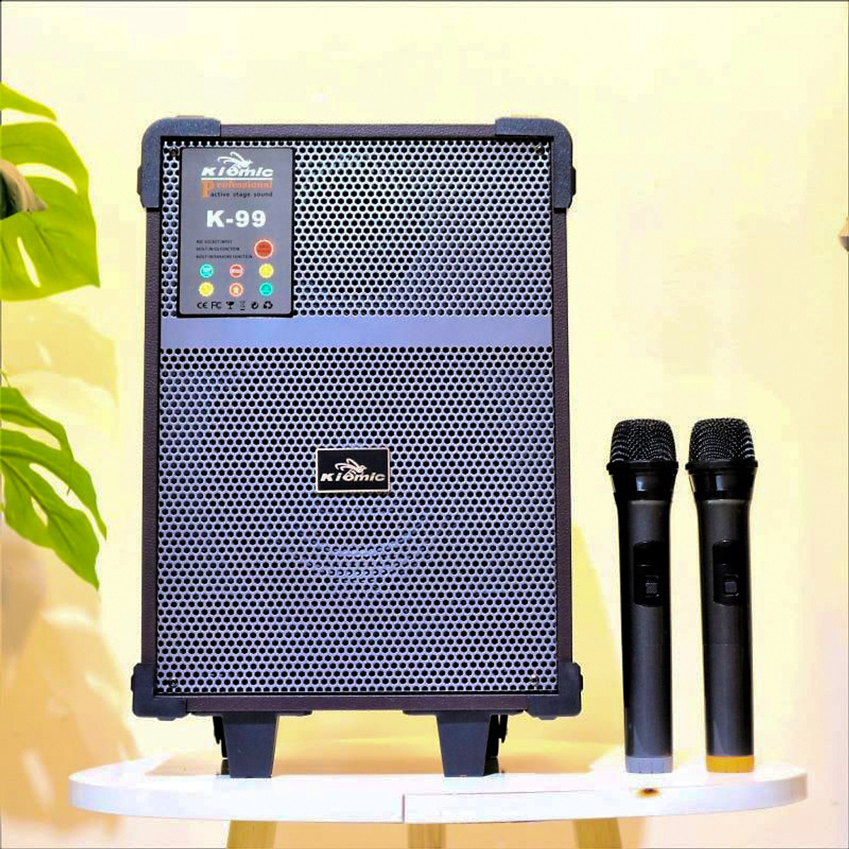 Loa Kéo KIOMIC K99 - Loa Bluetooth Karaoke Công Suất Lớn, Bass 2 Tấc Âm Thanh Sống Động Không Rè, Tặng Kèm 2 Micro Karaoke Chống Hú Bắt Âm Tốt - Loa Kéo Karaoke Hàng Nhập Khẩu Bảo Hành 12 Tháng