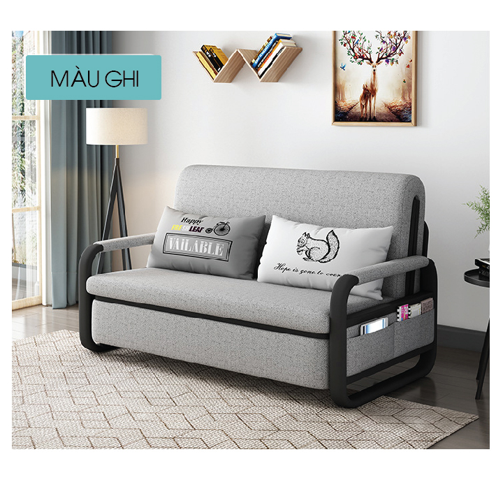 [Trả góp 0%]Ghế sofa giường kéo thông minh đa chức năng Giường khung thép gấp gọn bền bỉ và hiện đại thích nghi mọi không gian sử dụng