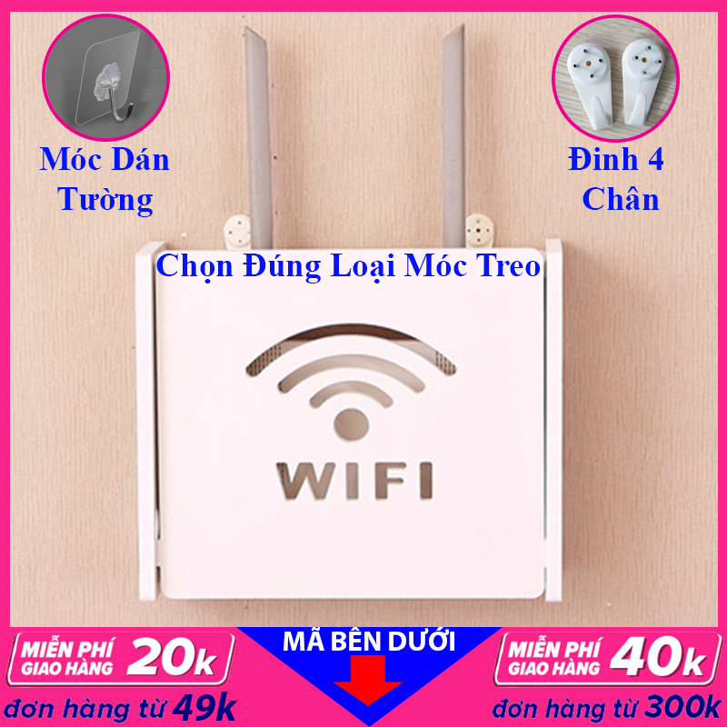 Kệ treo tường, kệ đặt modem wifi, đầu thu kỹ thuật số, remote, điện thoại, chất liệu gỗ cao cấp