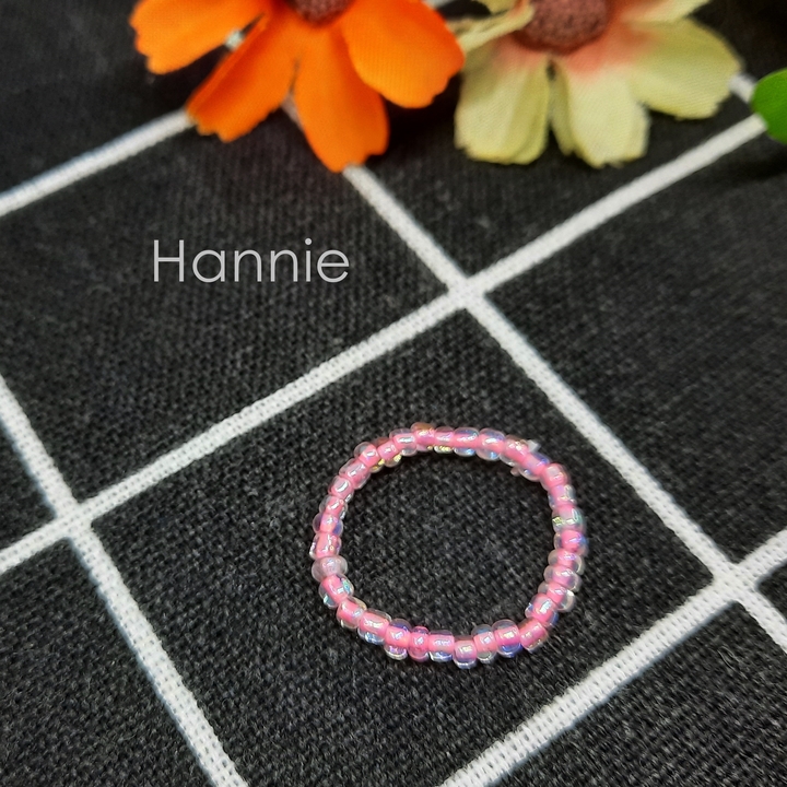 Nhẫn nữ hạt cườm handmadeđơn giản (Đỏ/Trắng/Xanh lá/Xanh biển/Xanh tím/Peacock)