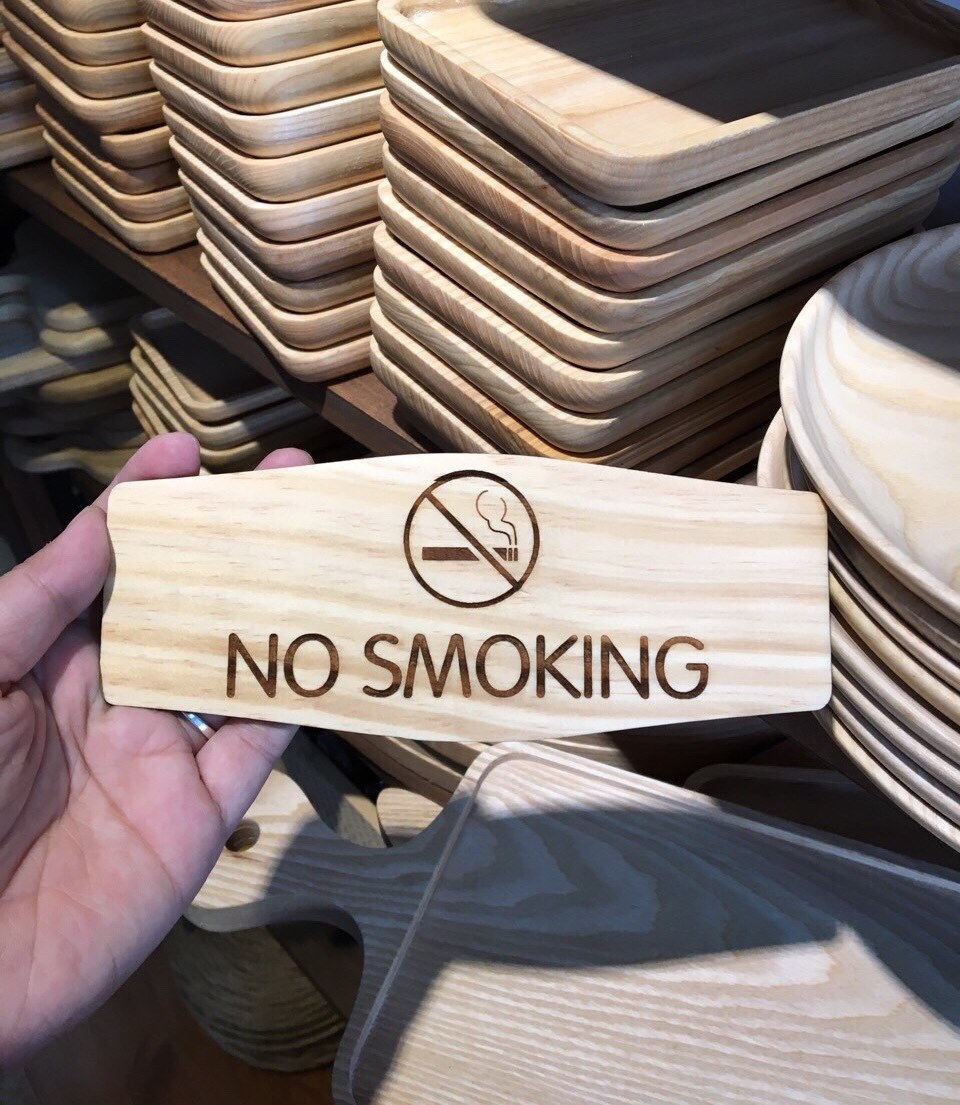 Bảng gỗ no smoking - xưởng luxi decor