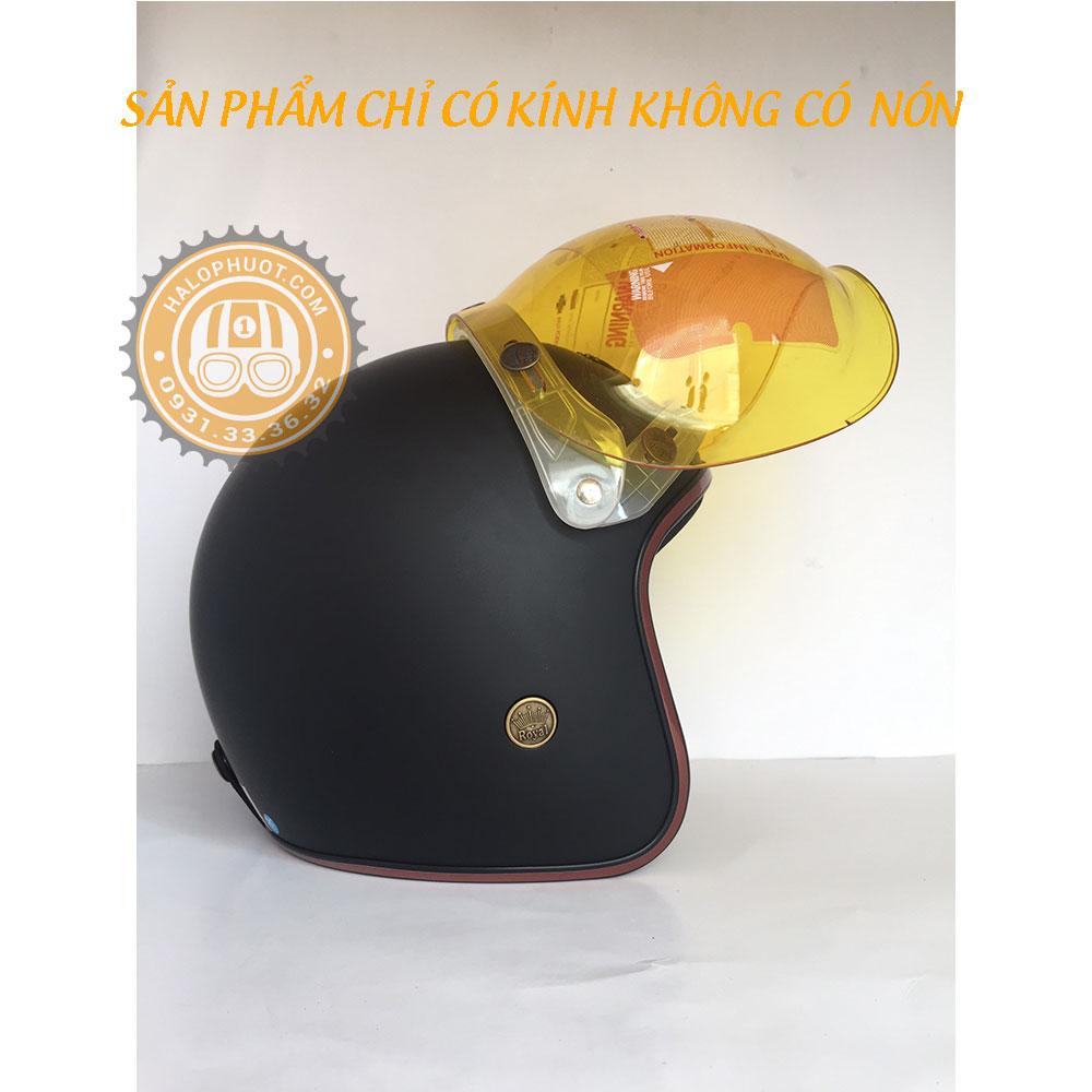 Kính Bubble Royal cho nón bảo hiểm 3/4 (Trong, Khói, Vàng, Tráng Gương, 2 màu)