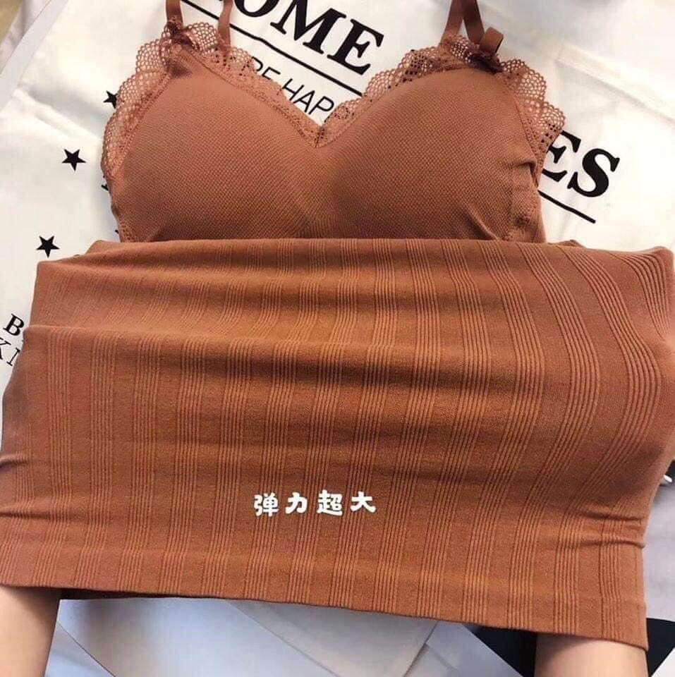 ÁO BRA TĂM 2 DÂY DÁNG DÀI MỀM MỊN