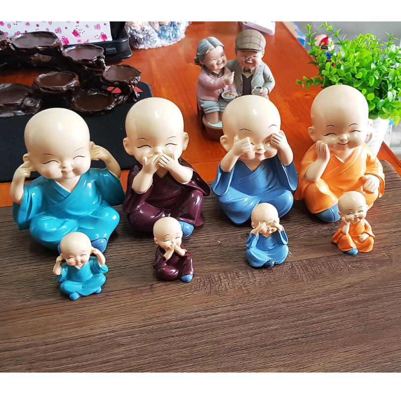 bộ tượng tứ không -không nghe- không nhìn -không suy nghĩ-không nói