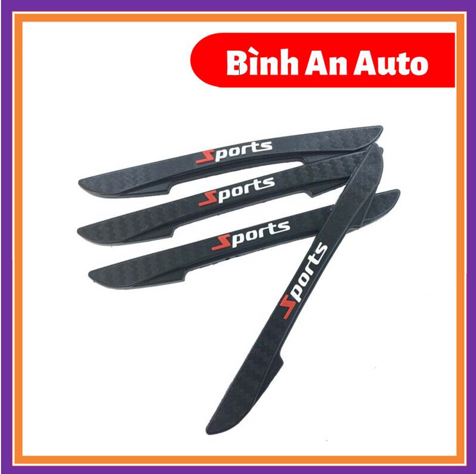Nẹp chống va đập trầy xước cửa xe ô tô logo Sport