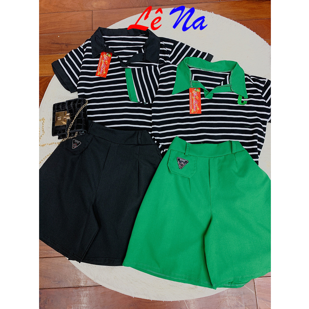 [Nhập LAZFASHION32 - giảm 60K] Set Bộ Chữ C Áo Kẻ Sọc SV27