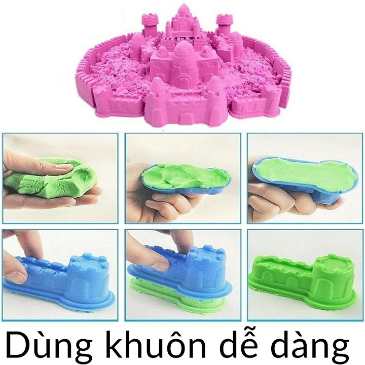Đồ chơi cát động lực cho bé ( 1 hộp đầy đủ gồm 28 món chi tiết ) - Cát vi sinh cho bé