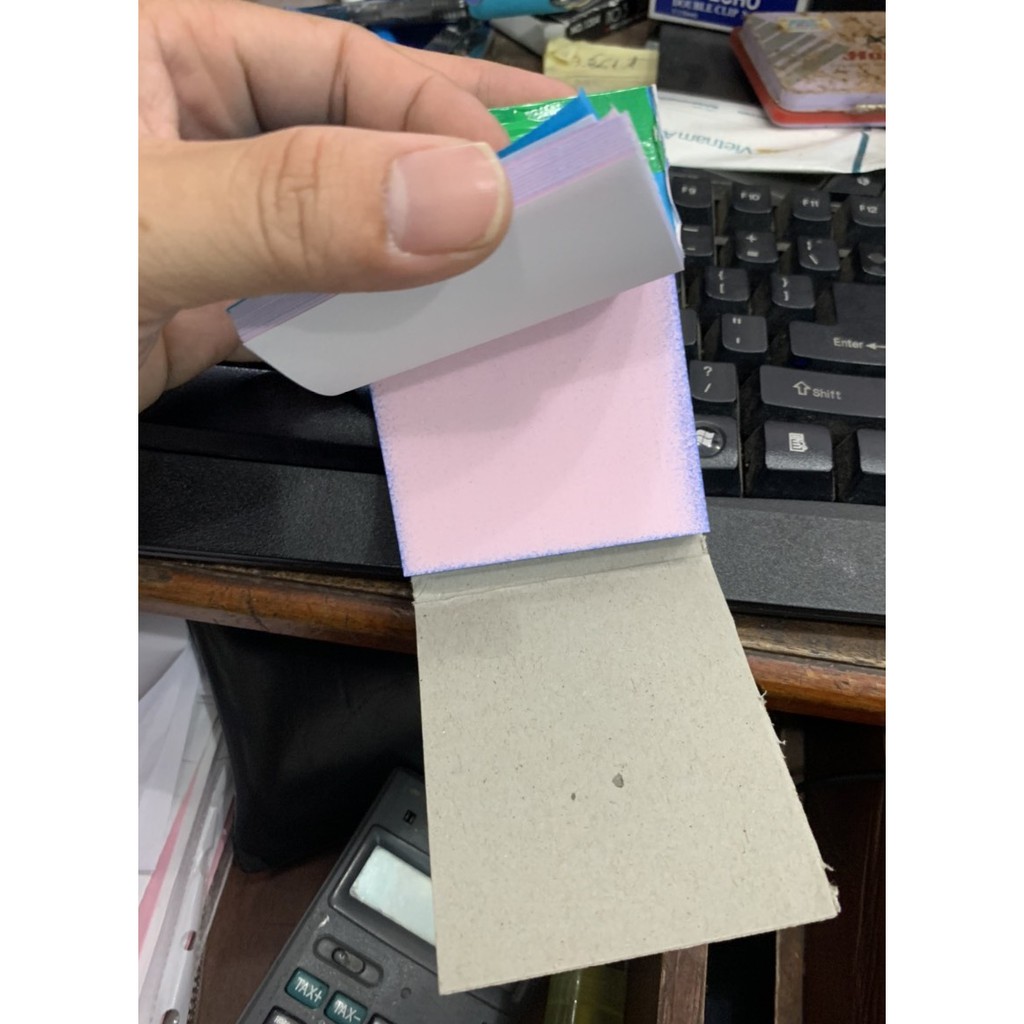 Order 2 liên không chữ có đế lót tiện dụng 7x10 cm 50 bộ = 100 tờ