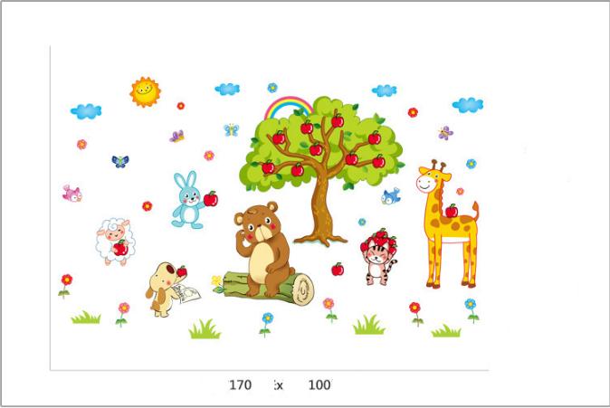 [HCM]Decal trang trí Cây Táo đỏ lớn
