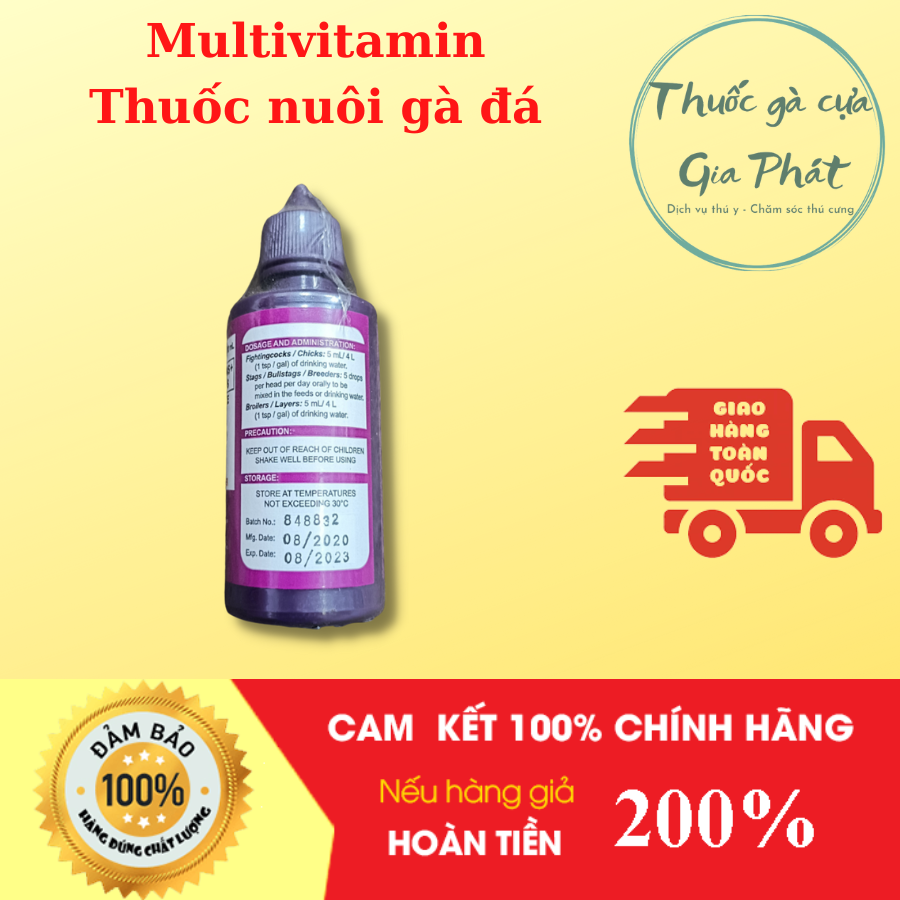 Multivitamin Amino (thuốc gà đá , thuốc nuôi bổ , nhanh lên nước máu , mập gà) 1 lọ / 30ml