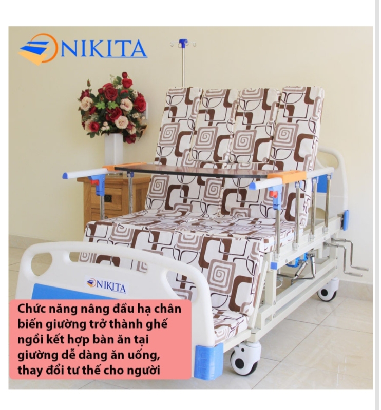 giường y tế  đa chức năng nikita DCN04 [4 TAY QUAY - 13 CHỨC NĂNG] nhập khẩu