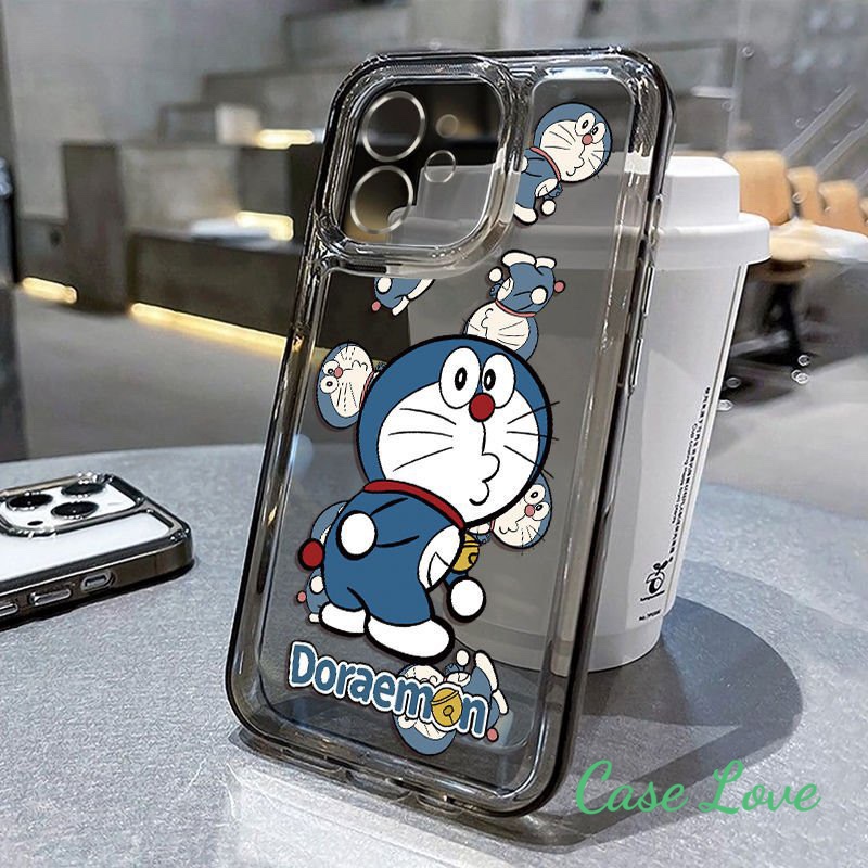 Ốp lưng iPhone Trong Đen DOREMON CHU MỎ đáng yêu