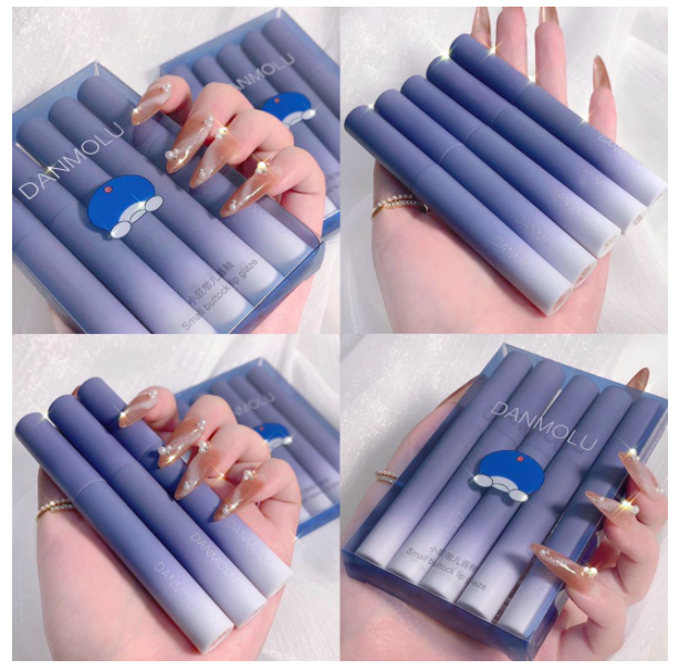 Sét 5 Cây Son Kem Lì DANMOLU Nội Địa Trung | Set 5 cây Son Danmolu nội địa trung - Set 5 cây Son màu đỏ - Hot trend 2021