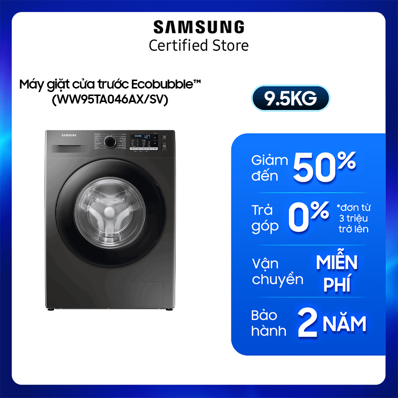 [Chỉ Giao + Lắp Hà Nội] Máy giặt Samsung Ecobubble 95kg (WW95TA046AX)
