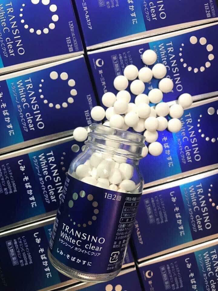 [Viên uống] TRẮNG DA, TRỊ NÁM, TÀN NHANG Transino White C Clear