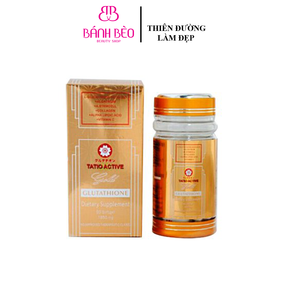 Viên Uống Trắng Da Tatio Active Gold Glutathione Nhật Bản 1850mg