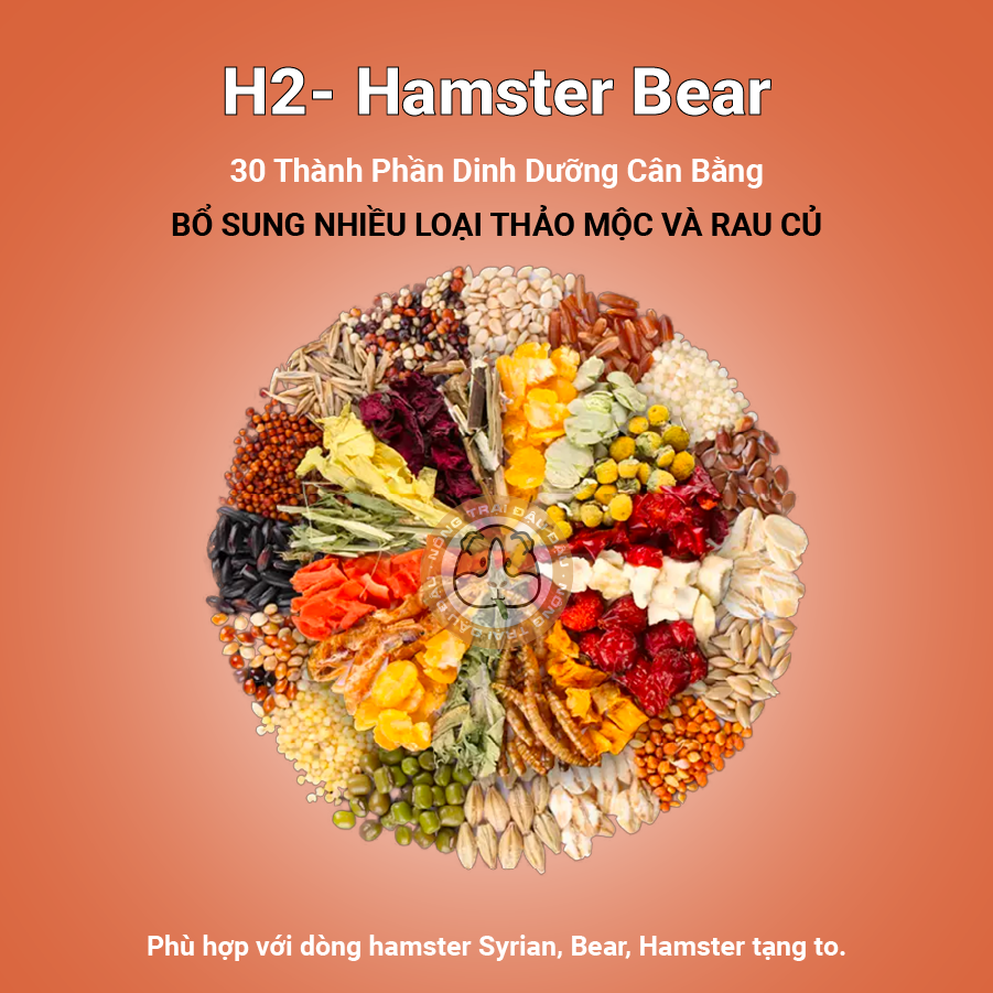 Thức Ăn Hamster Dinh Dưỡng H1, H2 Bucatstate Cao Cấp