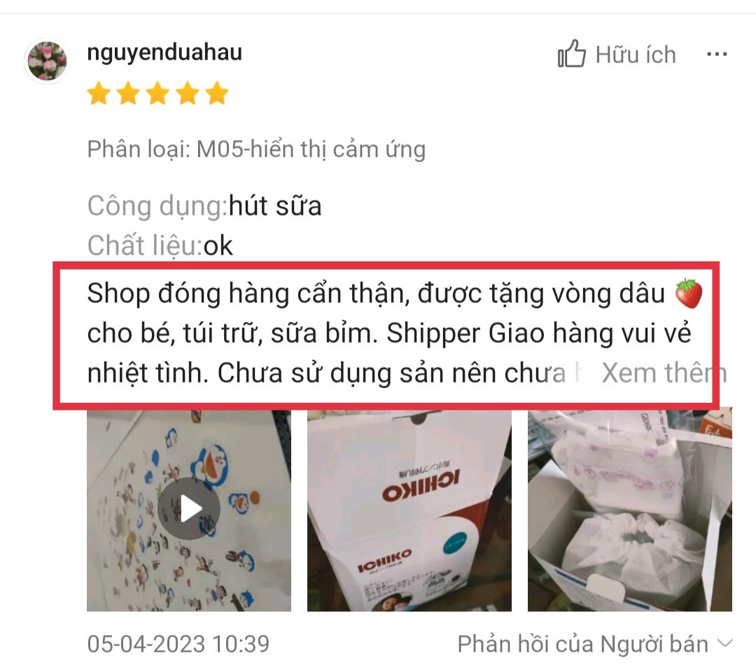 [Phiên Bản M05 Mới nhất] Máy Hút Sữa Điện Đôi ICHIKO Nhật Bản(masssage;Kích sữa;Vắt Kiệt)