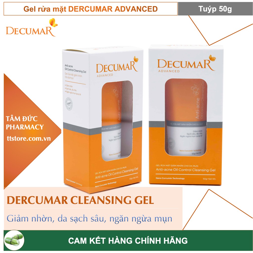 [HCM]DECUMAR CLEANSING GEL [Tuýp 50g / 100g] - Gel rửa mặt Decumar Advanced Cleanser sạch nhờn ngừa mụn
