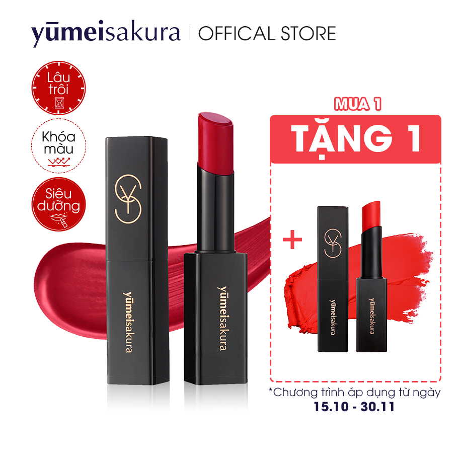 Son Siêu Dưỡng Khóa Màu Đỏ Hồng - YMS01 - Dòng Collagen Boosting Yumeisakura