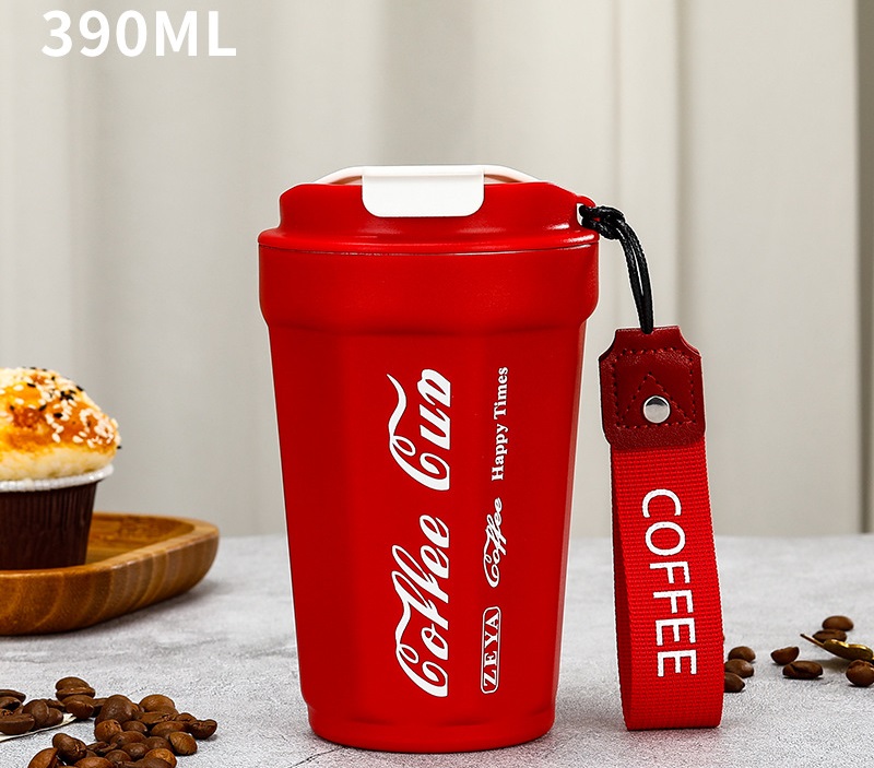 Zeve COFEE 390 ml stainless steel heat insulating cup with 304 ml fashionable handle-stainless steel heat insulating cup-stainless steel heat insulating cup-heat insulating cup
