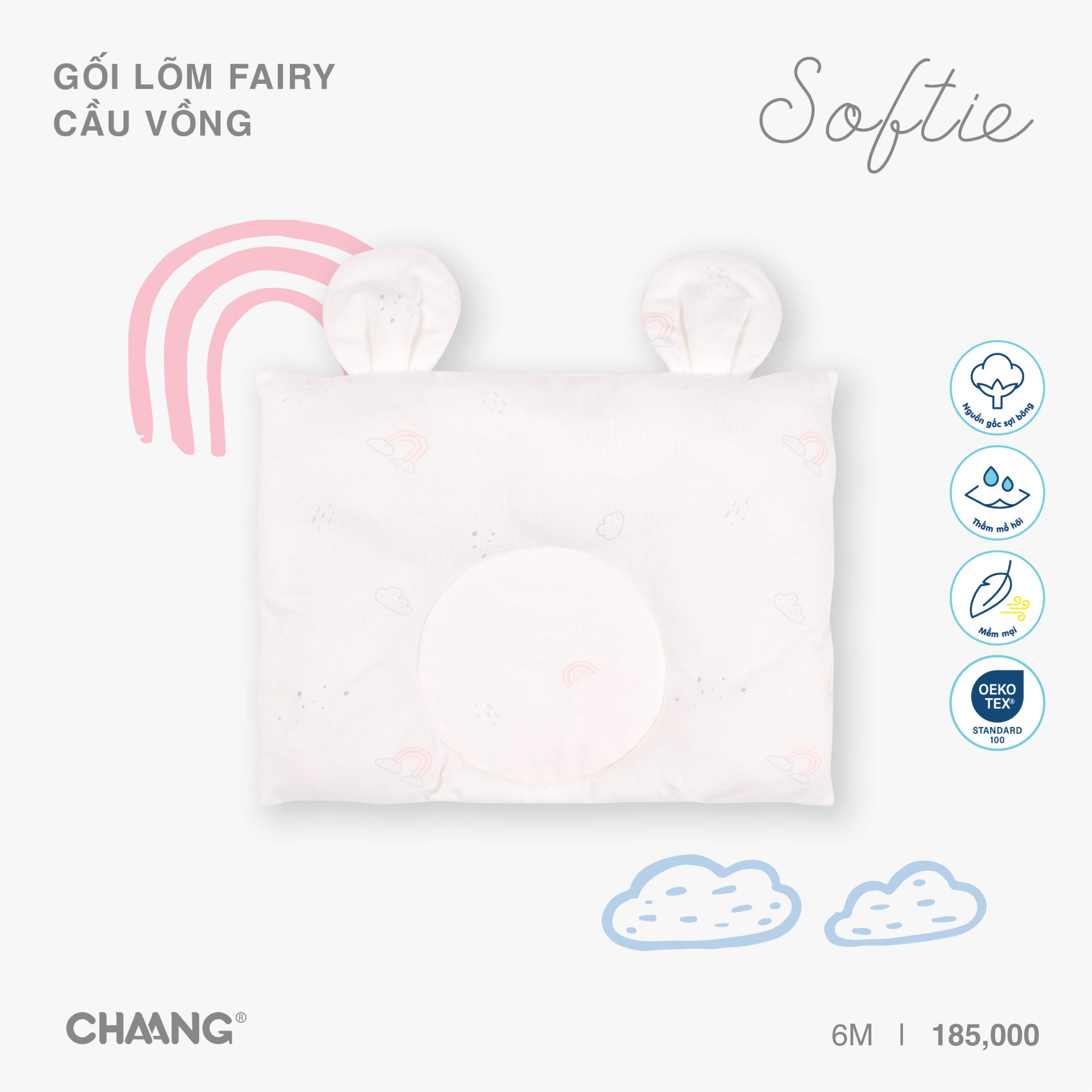 [CHAANG] Gối lõm sơ sinh Fairy Chaang