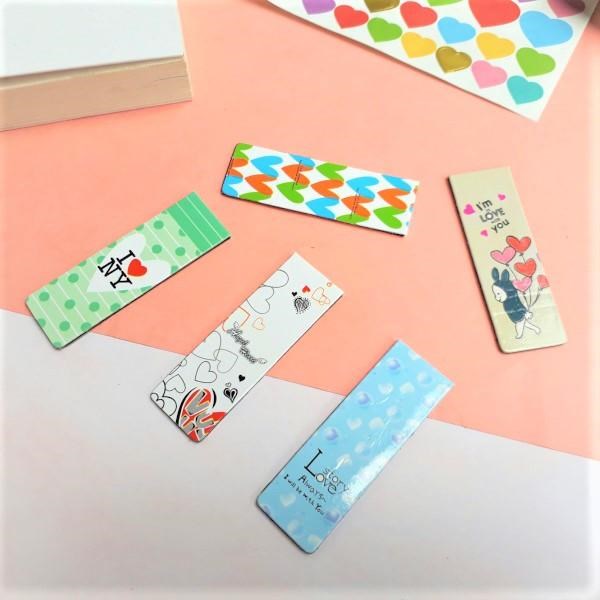 [HCM]Combo 5 Bookmark Nam Châm Đánh Dấu Sách - Love (Mẫu Ngẫu Nhiên)