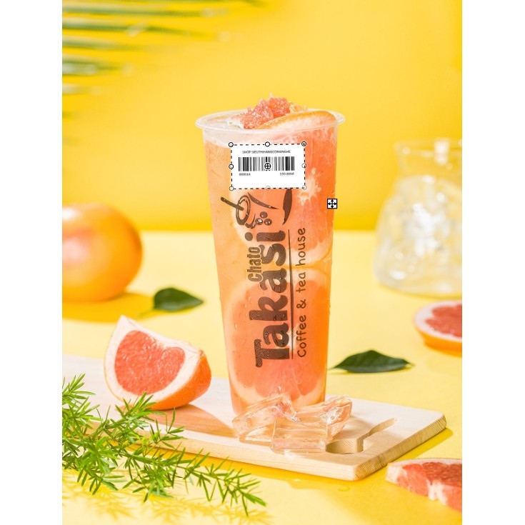 ✐✹ Tem decal ly trà sữa 50x30 - Tem dán ly trà sữa