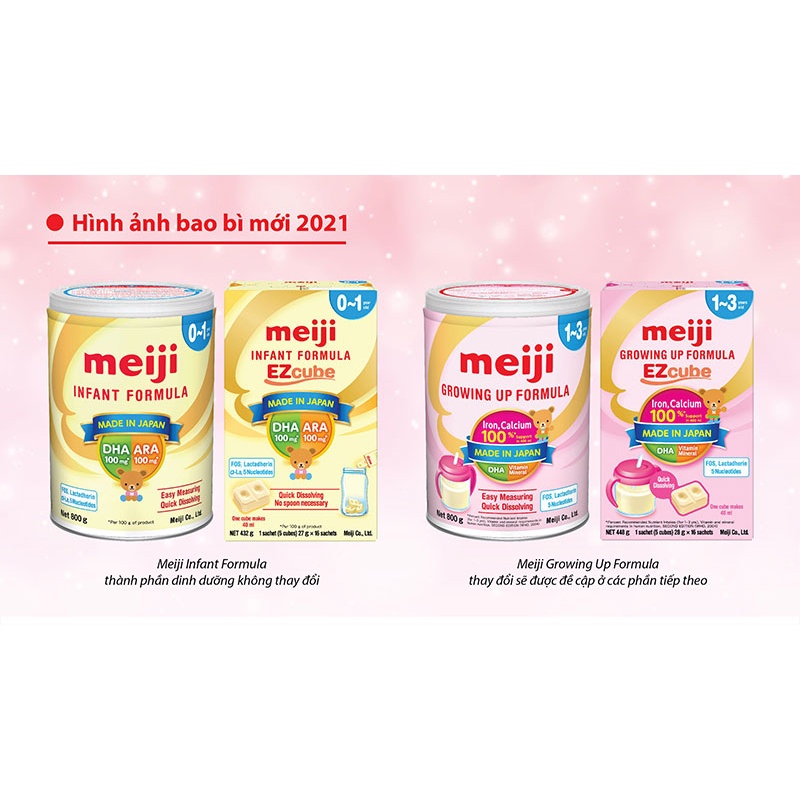Sữa bột Meiji 0-1 & 1-3 [NHẬP KHẨU CHÍNH HÃNG] 800G