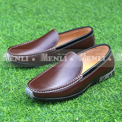 [DA BÒ] Giày lười giày mọi nam da thật MENLI GLLZ128