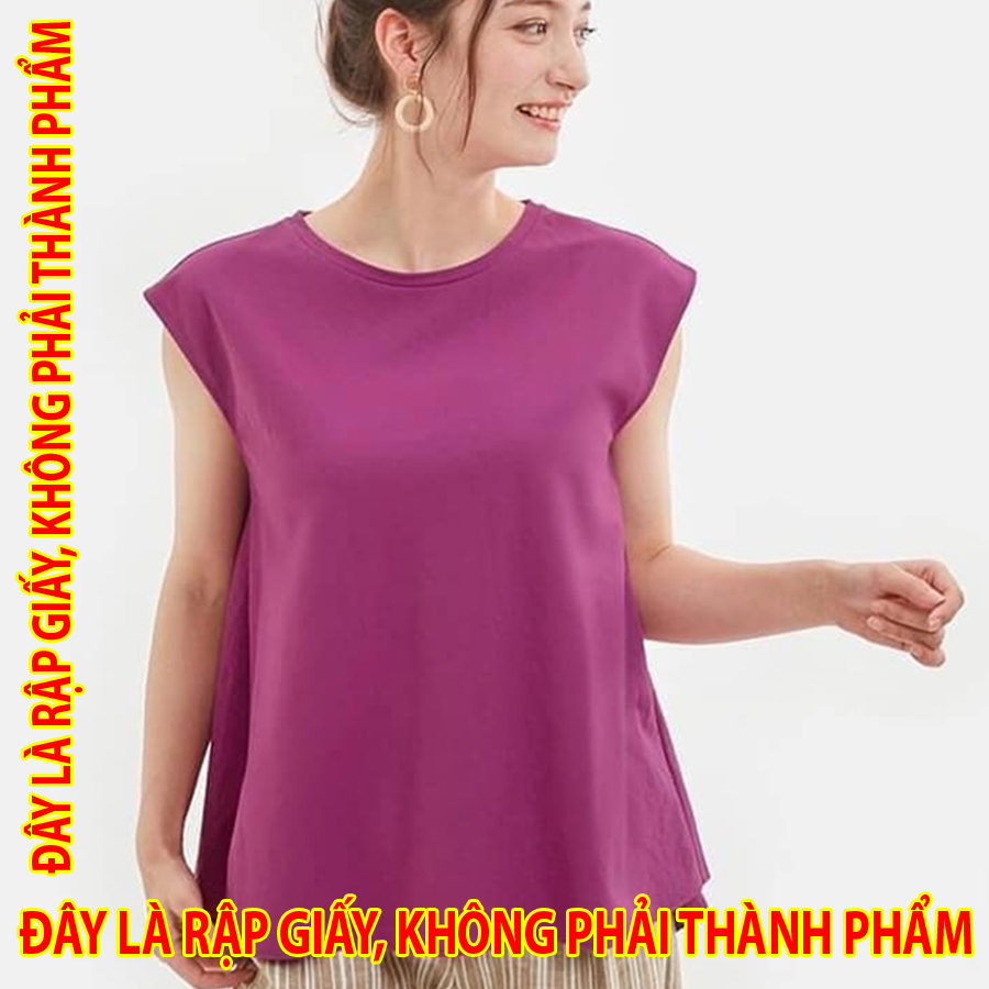 Rập Giấy 30093 - Áo thun form loe GU