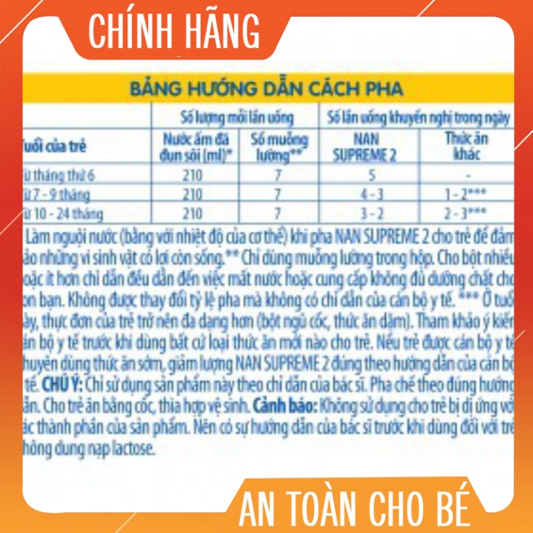 [Date 11.2024] Sữa bột Thuỵ Sĩ Nan Supreme Pro số 2 Lon 800g