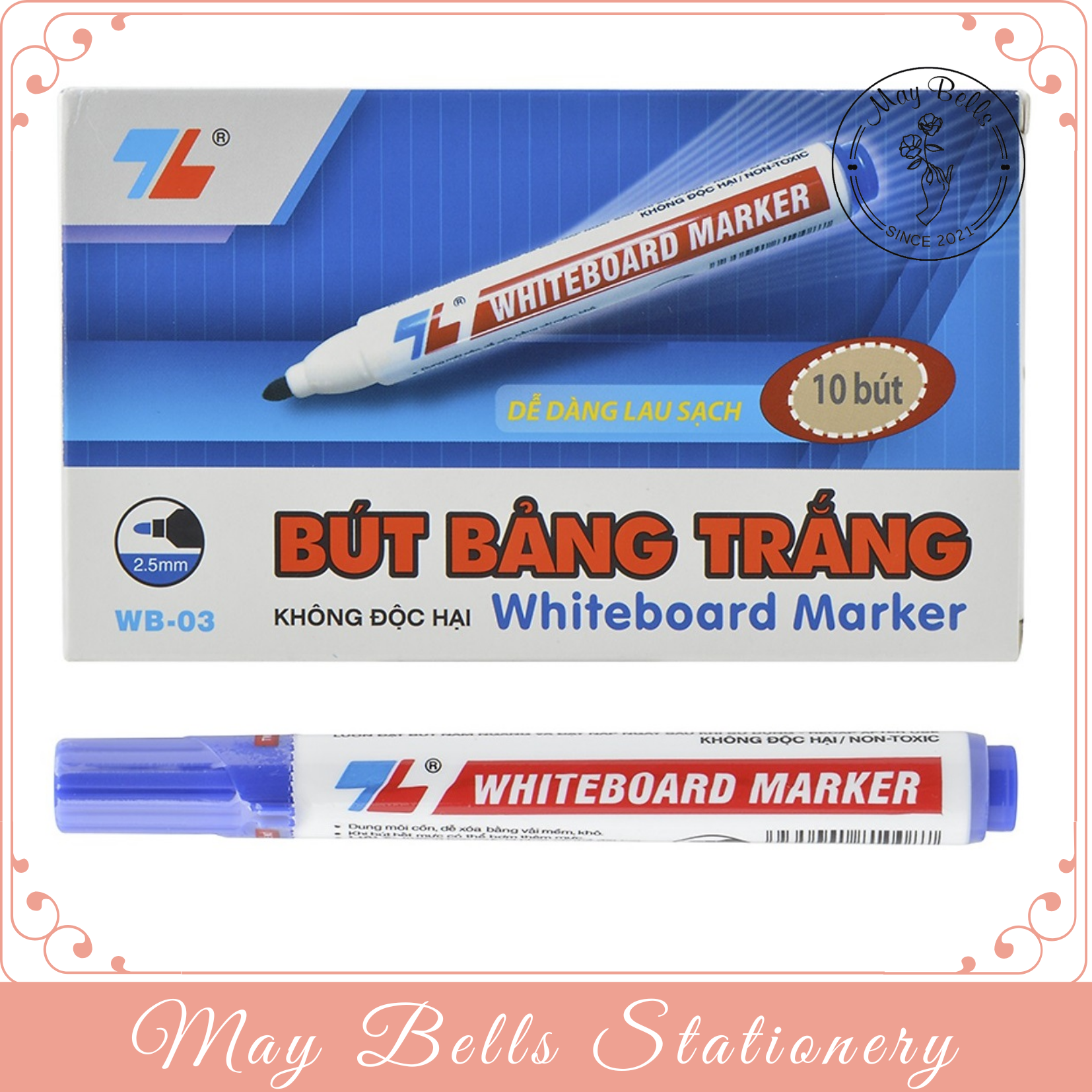 Bút lông bảng WB-03 xanh, đỏ, đen