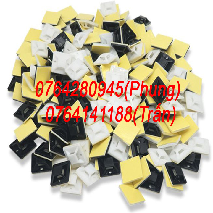 Đế Miếng Dán Dây Rút, Dây Thít - 20x20mm - 100 Cái