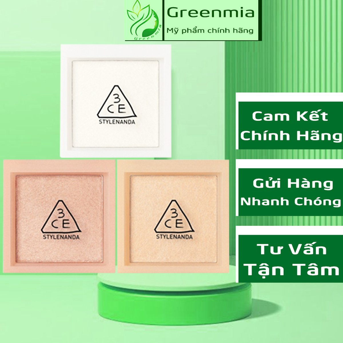 Phấn Bắt Sáng 3CE FACE HIGHLIGHTER Hộp Vuông 4,8g [CHECK HIDDEN TAG]