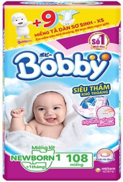 [Tặng thêm 9 miếng tã] Bobby NewBorn 1 -108 miếng