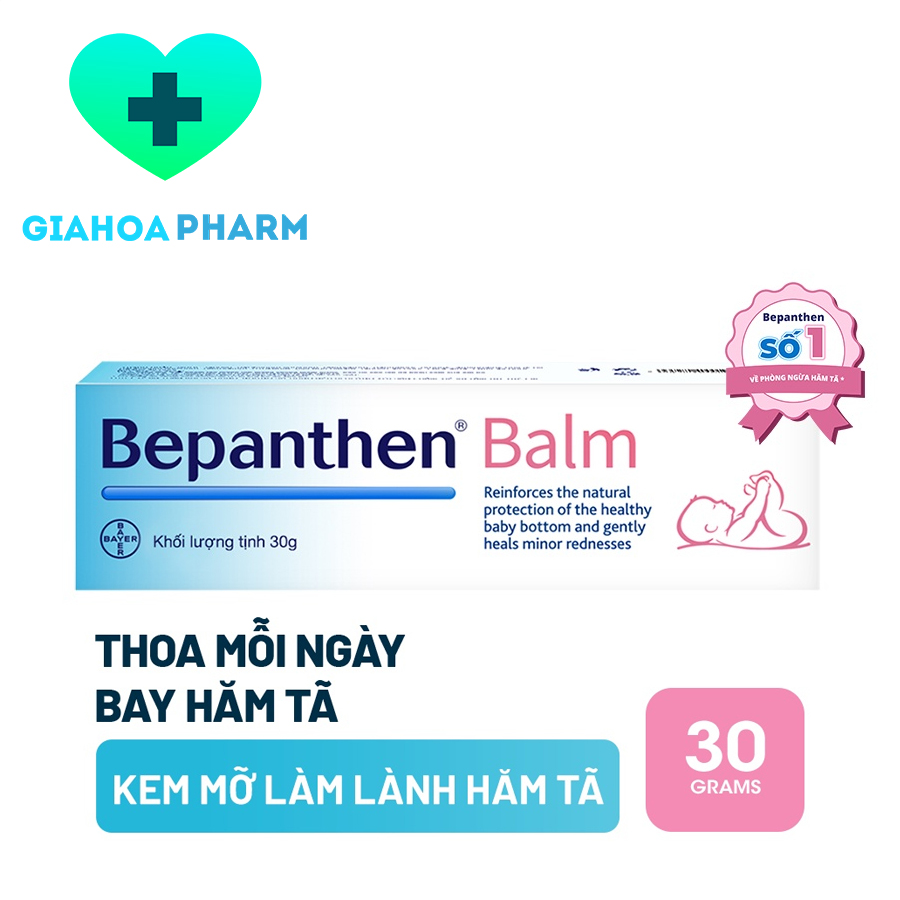 [HCM] Bepanthen Balm (CHÍNH HÃNG BAYER) - Kem bôi da chống hăm (tã, bỉm), nứt núm vú, dưỡng ẩm, an toàn trẻ sơ sinh