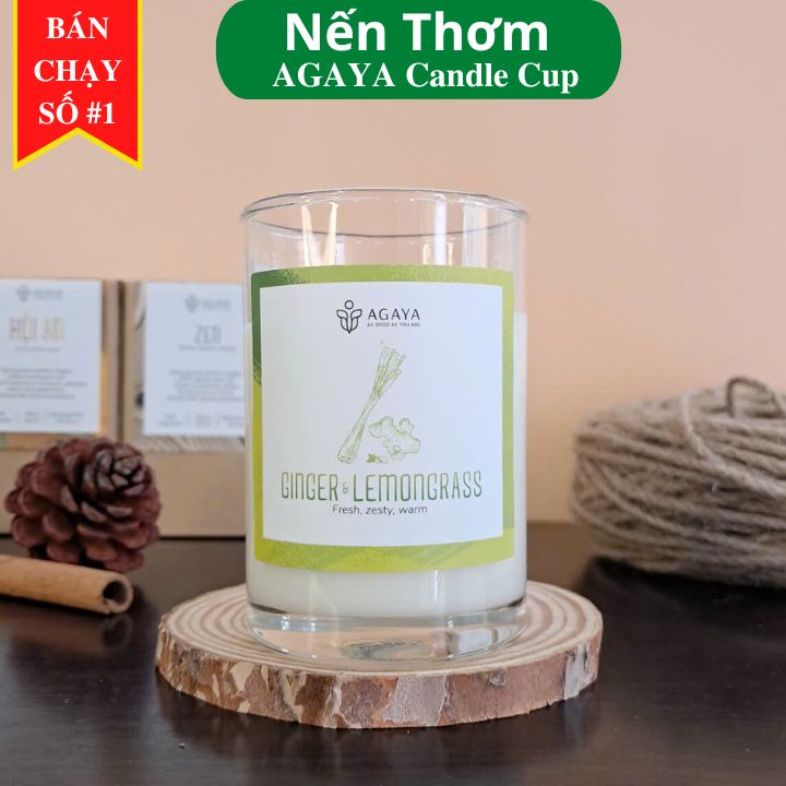 Nến Thơm khử mùi AGAYA Candle Cup - Mùi GINGERGRASS