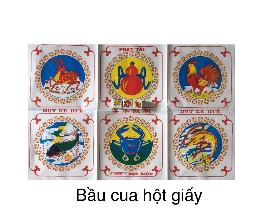 Cờ bầu cua súc sắc giấy